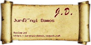 Jurányi Damos névjegykártya